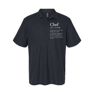 Chef Definition Funny Line Saying Cook Cooking Gifts Chefs TShirt Softstyle Adult Sport Polo