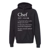 Chef Definition Funny Line Saying Cook Cooking Gifts Chefs TShirt Premium Hoodie