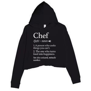 Chef Definition Funny Line Saying Cook Cooking Gifts Chefs TShirt Crop Fleece Hoodie