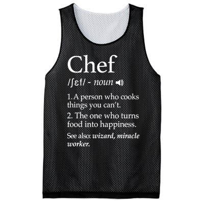 Chef Definition Funny Line Saying Cook Cooking Gifts Chefs TShirt Mesh Reversible Basketball Jersey Tank