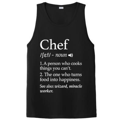 Chef Definition Funny Line Saying Cook Cooking Gifts Chefs TShirt PosiCharge Competitor Tank