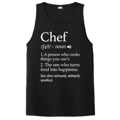 Chef Definition Funny Line Saying Cook Cooking Gifts Chefs TShirt PosiCharge Competitor Tank