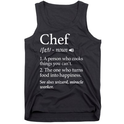 Chef Definition Funny Line Saying Cook Cooking Gifts Chefs TShirt Tank Top