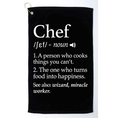 Chef Definition Funny Line Saying Cook Cooking Gifts Chefs TShirt Golf Towel