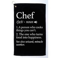Chef Definition Funny Line Saying Cook Cooking Gifts Chefs TShirt Golf Towel