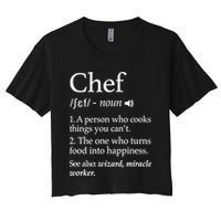 Chef Definition Funny Line Saying Cook Cooking Gifts Chefs TShirt Women's Crop Top Tee