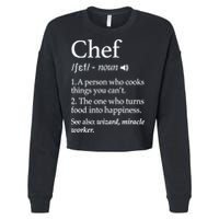 Chef Definition Funny Line Saying Cook Cooking Gifts Chefs TShirt Cropped Pullover Crew