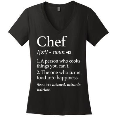 Chef Definition Funny Line Saying Cook Cooking Gifts Chefs TShirt Women's V-Neck T-Shirt