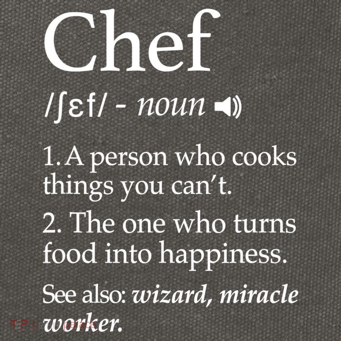 Chef Definition Funny Line Saying Cook Cooking Gifts Chefs TShirt Cotton Canvas Backpack