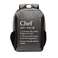 Chef Definition Funny Line Saying Cook Cooking Gifts Chefs TShirt Vector Backpack