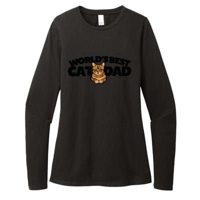 Cat Dad Funny Cat Person Humor Gift Womens CVC Long Sleeve Shirt