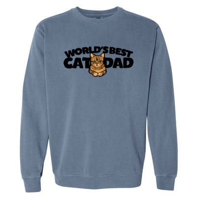 Cat Dad Funny Cat Person Humor Gift Garment-Dyed Sweatshirt