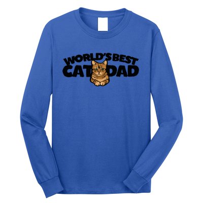 Cat Dad Funny Cat Person Humor Gift Long Sleeve Shirt