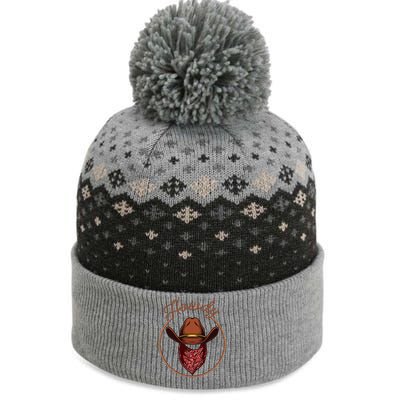 Cowboy Design For Rodeo Bull Rider Cowboy The Baniff Cuffed Pom Beanie