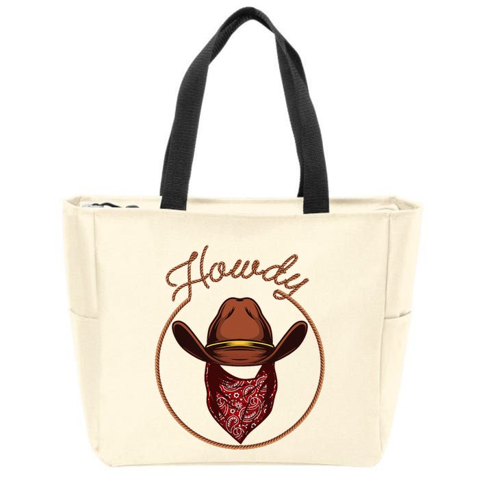 Cowboy Design For Rodeo Bull Rider Cowboy Zip Tote Bag