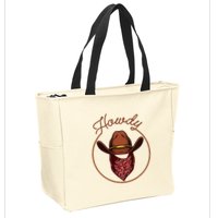 Cowboy Design For Rodeo Bull Rider Cowboy Zip Tote Bag