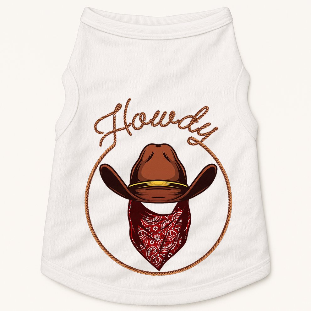 Cowboy Design For Rodeo Bull Rider Cowboy Doggie Tank