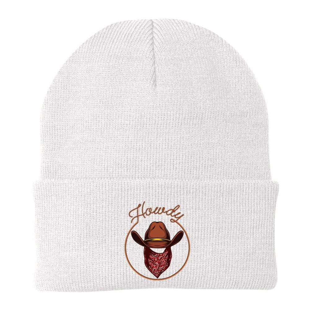 Cowboy Design For Rodeo Bull Rider Cowboy Beanie