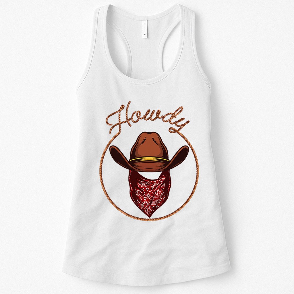 Cowboy Design For Rodeo Bull Rider Cowboy Womens Tank Top