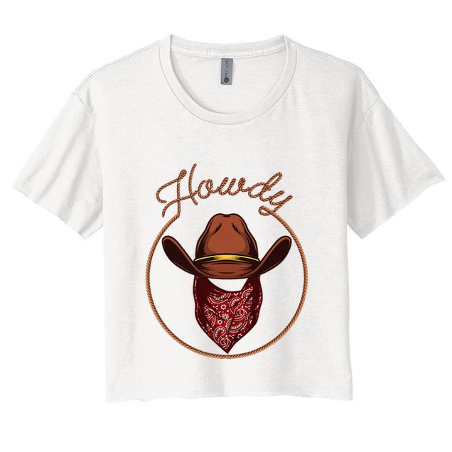 Cowboy Design For Rodeo Bull Rider Cowboy Crop Top