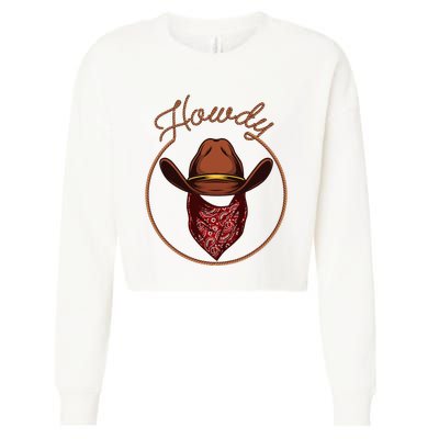 Cowboy Design For Rodeo Bull Rider Cowboy Cropped Pullover Crew