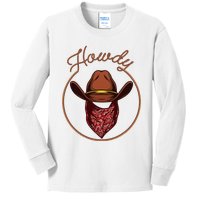 Cowboy Design For Rodeo Bull Rider Cowboy Kids Long Sleeve Shirt