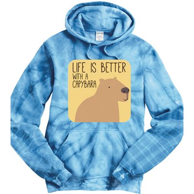 Capybara Design for Capibara Owner Cool Mammal  Tie Dye Hoodie