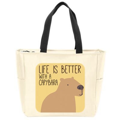 Capybara Design for Capibara Owner Cool Mammal  Zip Tote Bag