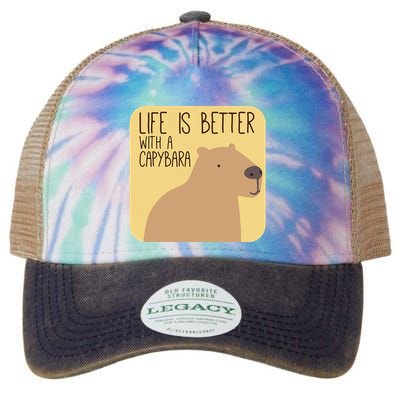 Capybara Design for Capibara Owner Cool Mammal  Legacy Tie Dye Trucker Hat
