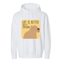 Capybara Design for Capibara Owner Cool Mammal  Garment-Dyed Fleece Hoodie