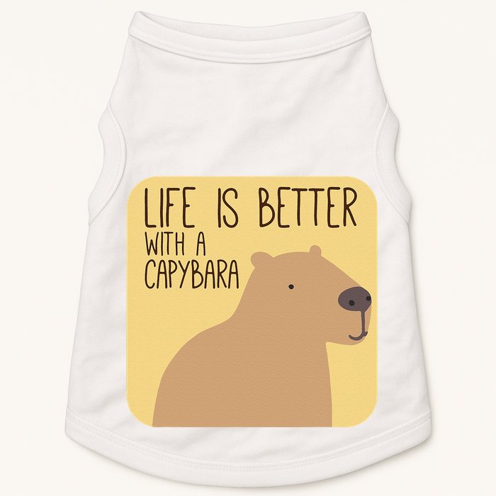 Capybara Design for Capibara Owner Cool Mammal  Doggie Tank