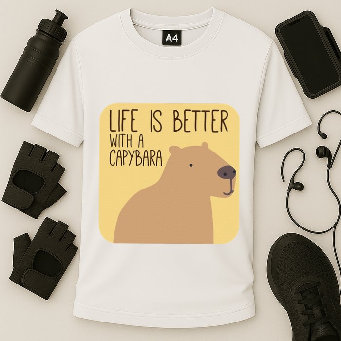 Capybara Design for Capibara Owner Cool Mammal  Performance Shirt