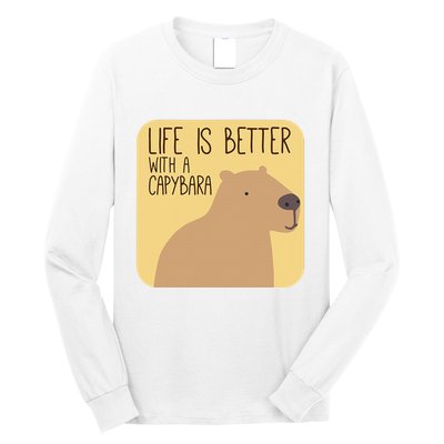 Capybara Design for Capibara Owner Cool Mammal  Long Sleeve Shirt