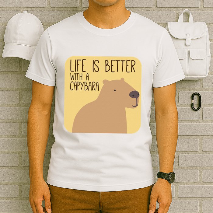 Capybara Design for Capibara Owner Cool Mammal  T-Shirt