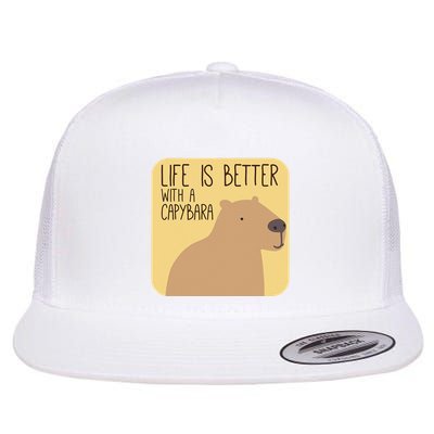 Capybara Design for Capibara Owner Cool Mammal  Flatbill Hat