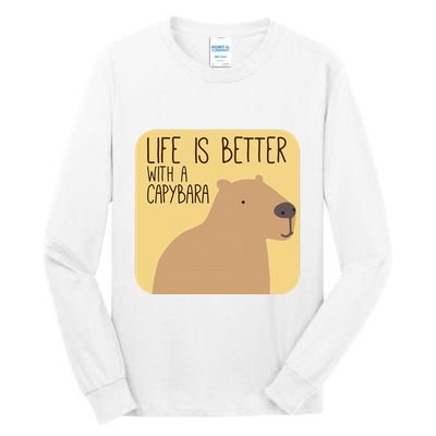Capybara Design for Capibara Owner Cool Mammal  Tall Long Sleeve T-Shirt