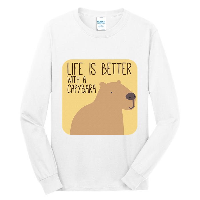 Capybara Design for Capibara Owner Cool Mammal  Tall Long Sleeve T-Shirt
