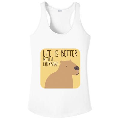 Capybara Design for Capibara Owner Cool Mammal  Ladies PosiCharge Competitor Racerback Tank