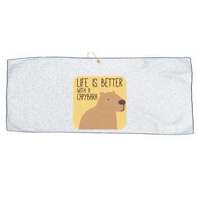 Capybara Design for Capibara Owner Cool Mammal  Large Microfiber Waffle Golf Towel