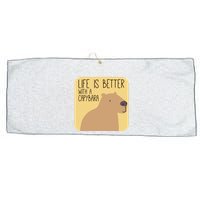 Capybara Design for Capibara Owner Cool Mammal  Large Microfiber Waffle Golf Towel