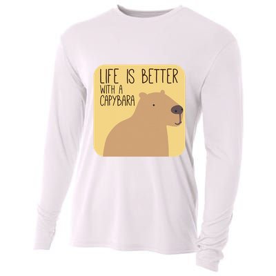 Capybara Design for Capibara Owner Cool Mammal  Cooling Performance Long Sleeve Crew