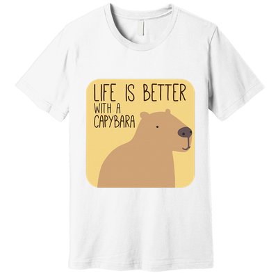 Capybara Design for Capibara Owner Cool Mammal  Premium T-Shirt