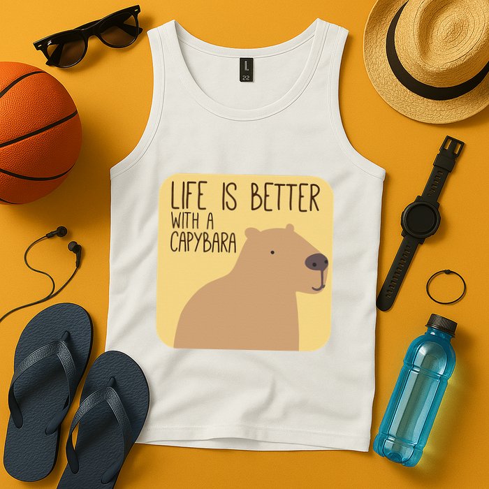 Capybara Design for Capibara Owner Cool Mammal  Tank Top