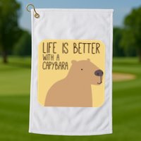 Capybara Design for Capibara Owner Cool Mammal  Golf Towel
