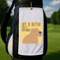 Capybara Design for Capibara Owner Cool Mammal  Golf Towel