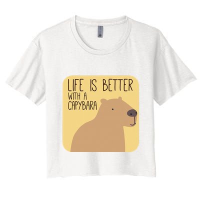 Capybara Design for Capibara Owner Cool Mammal  Crop Top