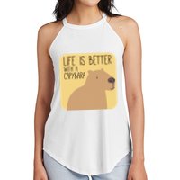 Capybara Design for Capibara Owner Cool Mammal  Women's Perfect Tri Rocker Tank