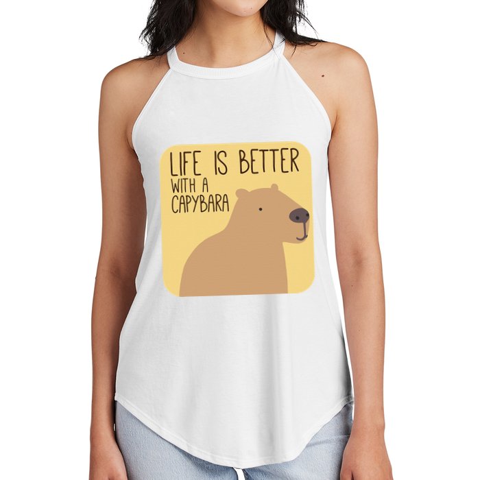 Capybara Design for Capibara Owner Cool Mammal  Women's Perfect Tri Rocker Tank