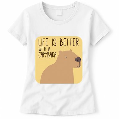Capybara Design for Capibara Owner Cool Mammal  Womens T-Shirt