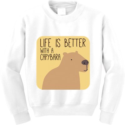 Capybara Design for Capibara Owner Cool Mammal  Kids Sweatshirt